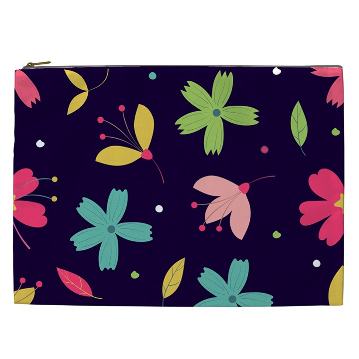 Colorful Floral Cosmetic Bag (XXL)