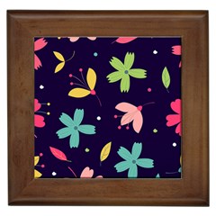 Colorful Floral Framed Tile by hanggaravicky2