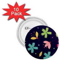 Colorful Floral 1 75  Buttons (10 Pack)