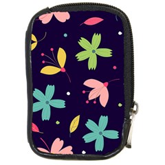 Colorful Floral Compact Camera Leather Case by hanggaravicky2