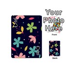 Colorful Floral Playing Cards 54 Designs (Mini) Front - Spade3