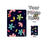 Colorful Floral Playing Cards 54 Designs (Mini) Front - Heart3