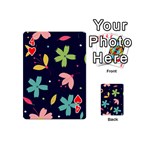 Colorful Floral Playing Cards 54 Designs (Mini) Front - Heart4