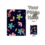 Colorful Floral Playing Cards 54 Designs (Mini) Front - Heart8