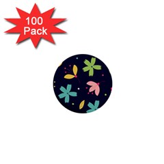 Colorful Floral 1  Mini Buttons (100 Pack)  by hanggaravicky2