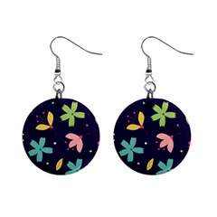 Colorful Floral Mini Button Earrings