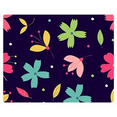 Colorful Floral Double Sided Flano Blanket (medium) 