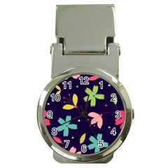 Colorful Floral Money Clip Watches