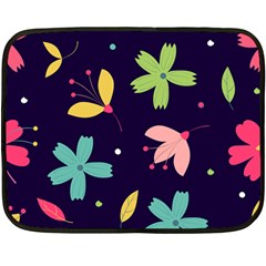 Colorful Floral Fleece Blanket (mini) by hanggaravicky2