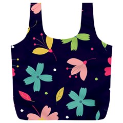 Colorful Floral Full Print Recycle Bag (xxxl) by hanggaravicky2