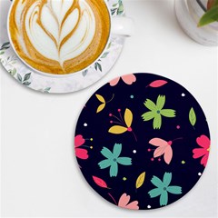 Colorful Floral Uv Print Round Tile Coaster