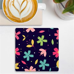 Colorful Floral Uv Print Square Tile Coaster 