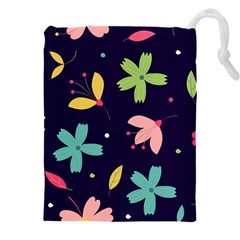 Colorful Floral Drawstring Pouch (4xl) by hanggaravicky2