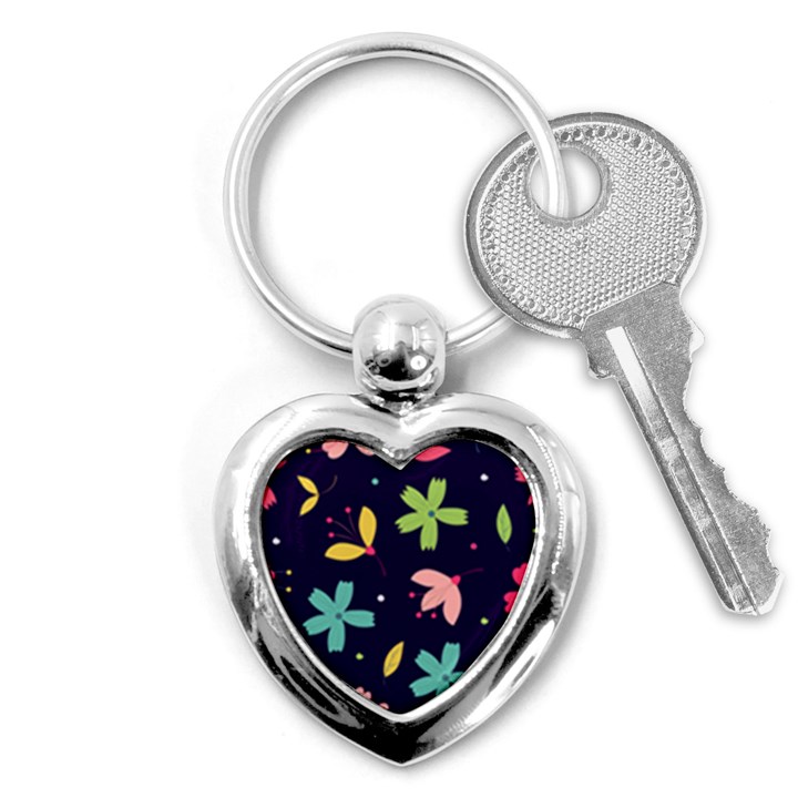 Colorful Floral Key Chain (Heart)