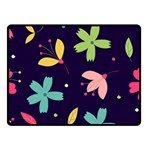 Colorful Floral Fleece Blanket (Small) 50 x40  Blanket Front