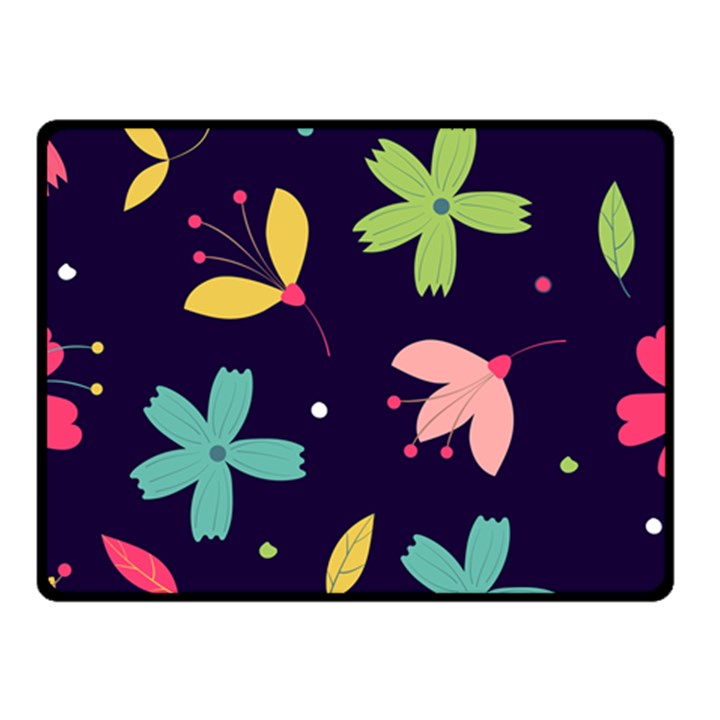 Colorful Floral Fleece Blanket (Small)