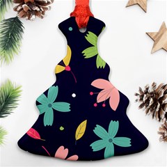 Colorful Floral Christmas Tree Ornament (two Sides)