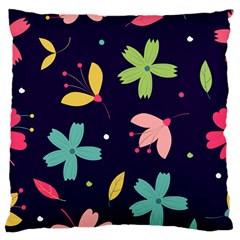 Colorful Floral Large Cushion Case (two Sides)