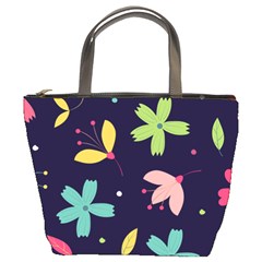 Colorful Floral Bucket Bag by hanggaravicky2