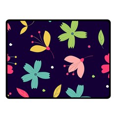 Colorful Floral Fleece Blanket (small) by hanggaravicky2