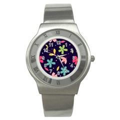 Colorful Floral Stainless Steel Watch by hanggaravicky2