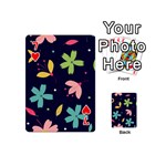 Colorful Floral Playing Cards 54 Designs (Mini) Front - Heart7