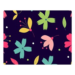 Colorful Floral Double Sided Flano Blanket (large)  by hanggaravicky2