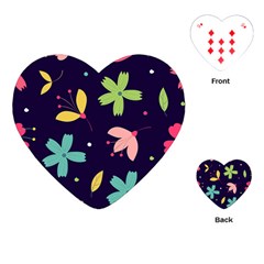 Colorful Floral Playing Cards Single Design (heart) by hanggaravicky2