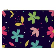 Colorful Floral Cosmetic Bag (xxl) by hanggaravicky2