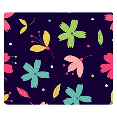 Colorful Floral Double Sided Flano Blanket (small)  by hanggaravicky2