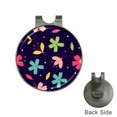 Colorful Floral Hat Clips With Golf Markers