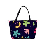 Colorful Floral Classic Shoulder Handbag Back