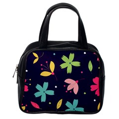 Colorful Floral Classic Handbag (one Side)