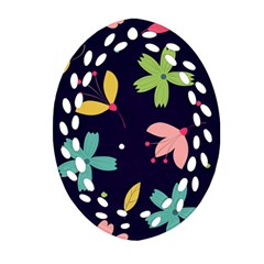 Colorful Floral Ornament (oval Filigree)