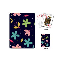 Colorful Floral Playing Cards Single Design (mini)