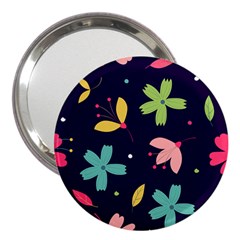 Colorful Floral 3  Handbag Mirrors