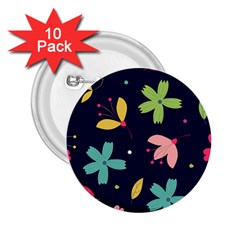 Colorful Floral 2 25  Buttons (10 Pack)  by hanggaravicky2