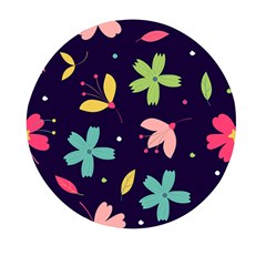 Colorful Floral Mini Round Pill Box (pack Of 5)