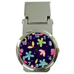 Colorful Floral Money Clip Watches Front