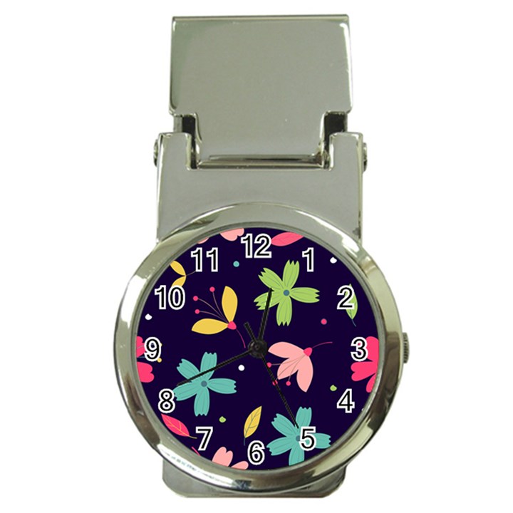 Colorful Floral Money Clip Watches