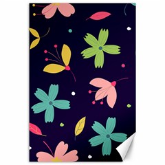 Colorful Floral Canvas 24  X 36  by hanggaravicky2