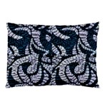 Blue on grey stitches Pillow Case 26.62 x18.9  Pillow Case