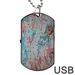 Splash Splosh  Dog Tag Usb Flash (two Sides) by Hayleyboop