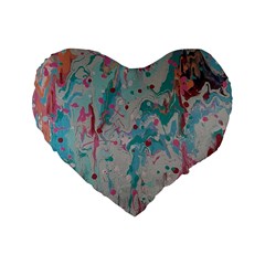 Splash Splosh  Standard 16  Premium Heart Shape Cushions by Hayleyboop