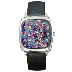 Splodge Square Metal Watch by Hayleyboop