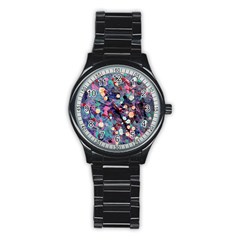 Splodge Stainless Steel Round Watch by Hayleyboop