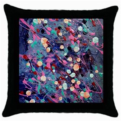 Splodge Throw Pillow Case (black) by Hayleyboop