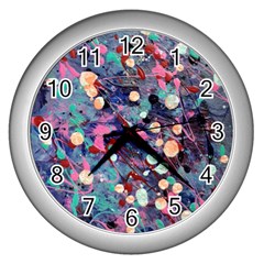 Splodge Wall Clock (silver) by Hayleyboop