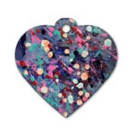 Splodge Dog Tag Heart (Two Sides) Front