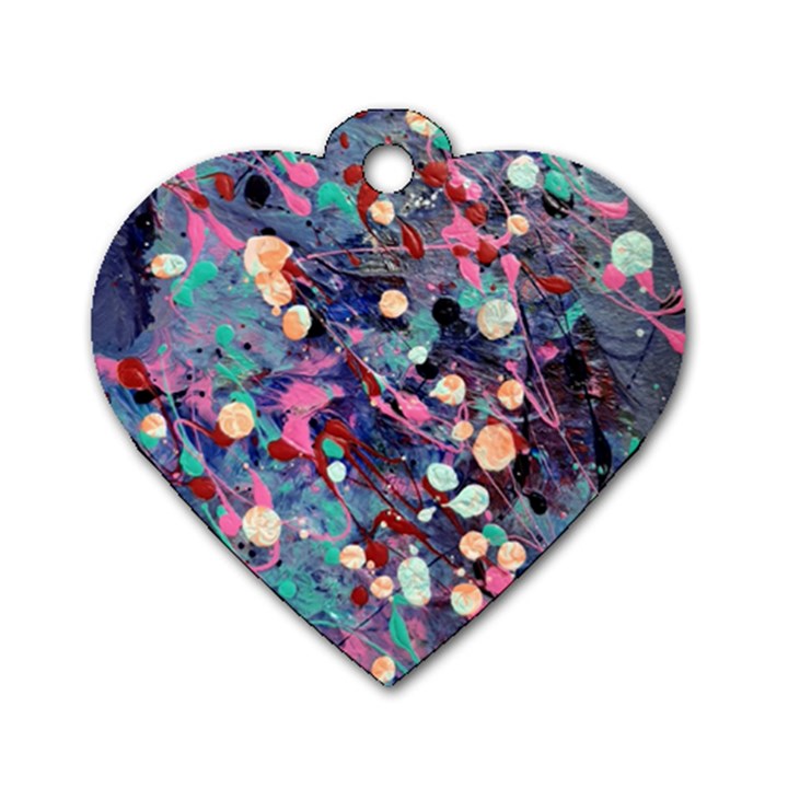 Splodge Dog Tag Heart (Two Sides)